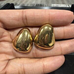 Vintage Monet Gold-Tone Clip-On Earrings